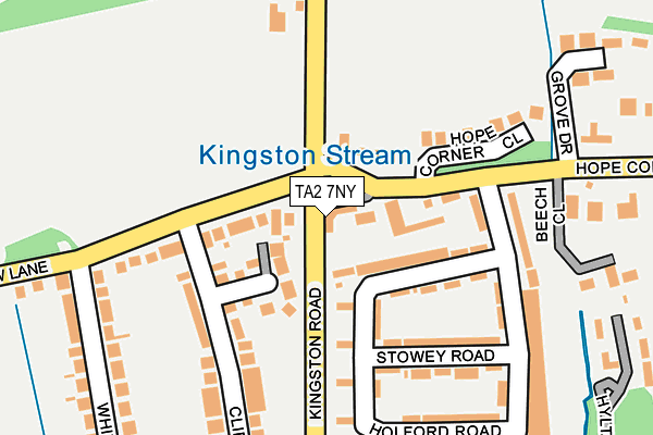 TA2 7NY map - OS OpenMap – Local (Ordnance Survey)