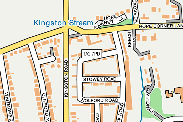 TA2 7PD map - OS OpenMap – Local (Ordnance Survey)