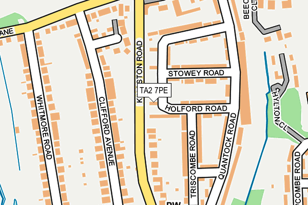 TA2 7PE map - OS OpenMap – Local (Ordnance Survey)