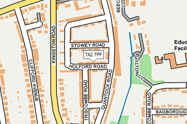 TA2 7PF map - OS OpenMap – Local (Ordnance Survey)