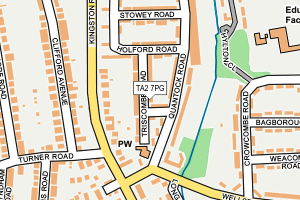 TA2 7PG map - OS OpenMap – Local (Ordnance Survey)