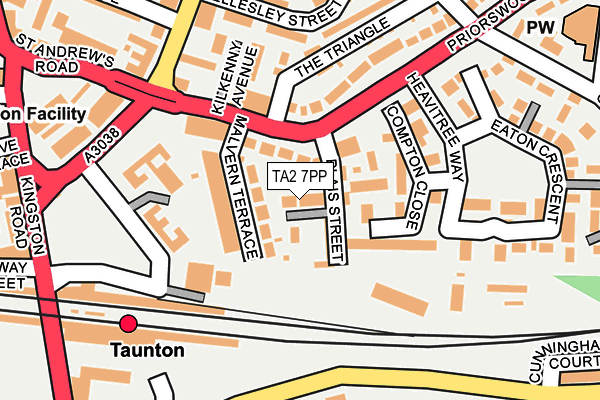 TA2 7PP map - OS OpenMap – Local (Ordnance Survey)