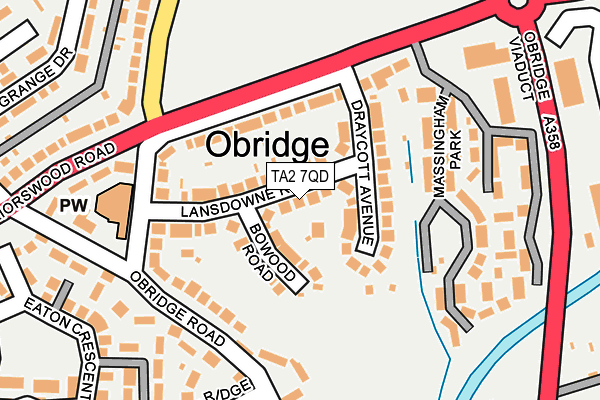 TA2 7QD map - OS OpenMap – Local (Ordnance Survey)