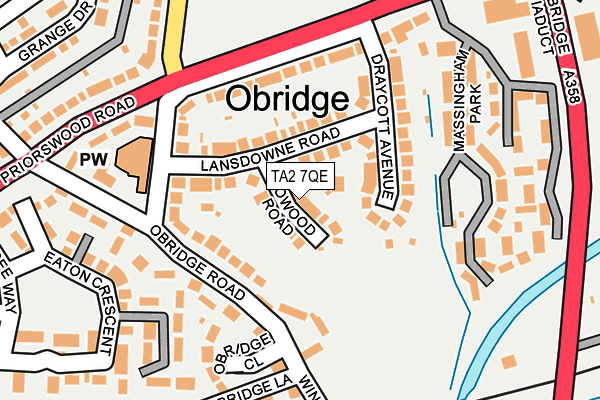 TA2 7QE map - OS OpenMap – Local (Ordnance Survey)