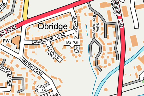 TA2 7QF map - OS OpenMap – Local (Ordnance Survey)