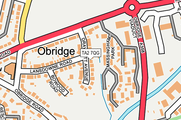 TA2 7QG map - OS OpenMap – Local (Ordnance Survey)