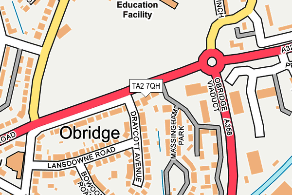 TA2 7QH map - OS OpenMap – Local (Ordnance Survey)