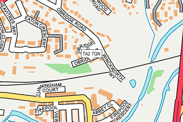 TA2 7QN map - OS OpenMap – Local (Ordnance Survey)
