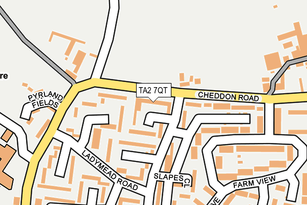 TA2 7QT map - OS OpenMap – Local (Ordnance Survey)