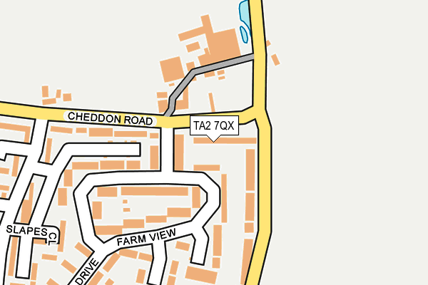 TA2 7QX map - OS OpenMap – Local (Ordnance Survey)