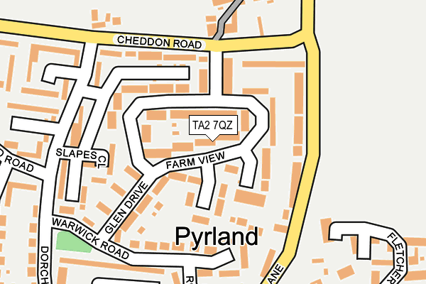 TA2 7QZ map - OS OpenMap – Local (Ordnance Survey)