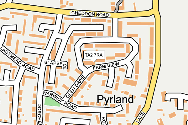 TA2 7RA map - OS OpenMap – Local (Ordnance Survey)