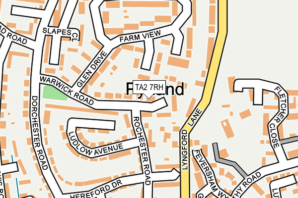 TA2 7RH map - OS OpenMap – Local (Ordnance Survey)