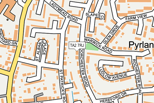 TA2 7RJ map - OS OpenMap – Local (Ordnance Survey)