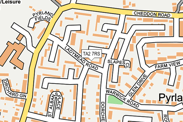 TA2 7RS map - OS OpenMap – Local (Ordnance Survey)