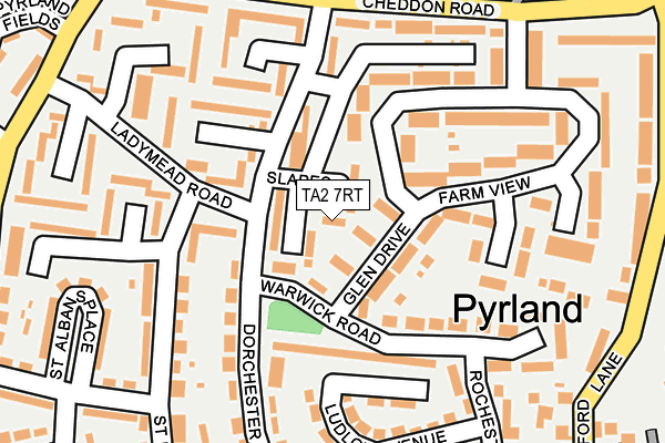TA2 7RT map - OS OpenMap – Local (Ordnance Survey)
