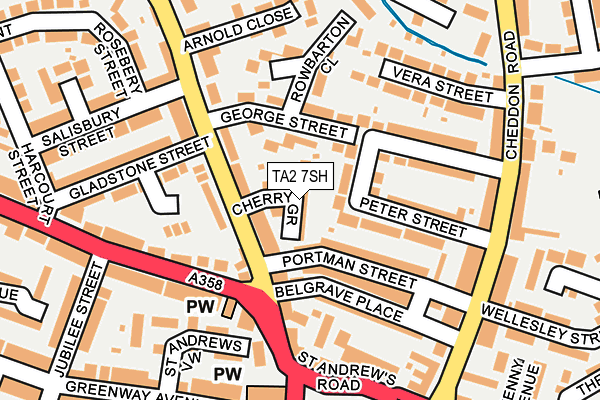 TA2 7SH map - OS OpenMap – Local (Ordnance Survey)