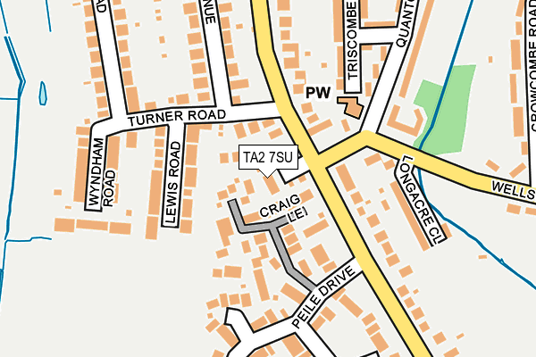 TA2 7SU map - OS OpenMap – Local (Ordnance Survey)