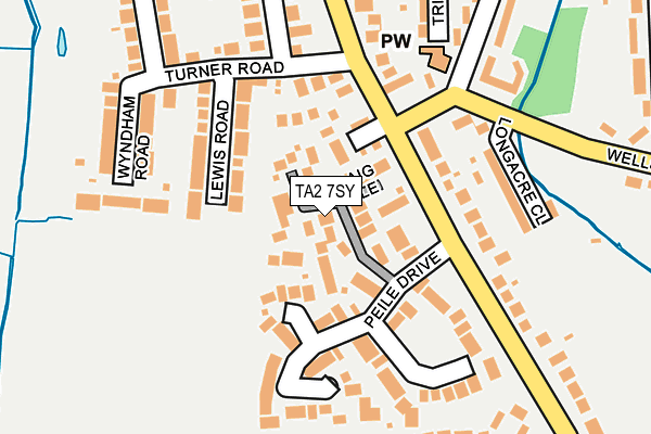 TA2 7SY map - OS OpenMap – Local (Ordnance Survey)