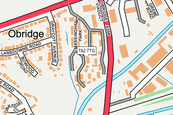 TA2 7TG map - OS OpenMap – Local (Ordnance Survey)