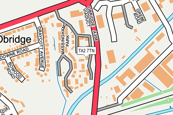 TA2 7TN map - OS OpenMap – Local (Ordnance Survey)