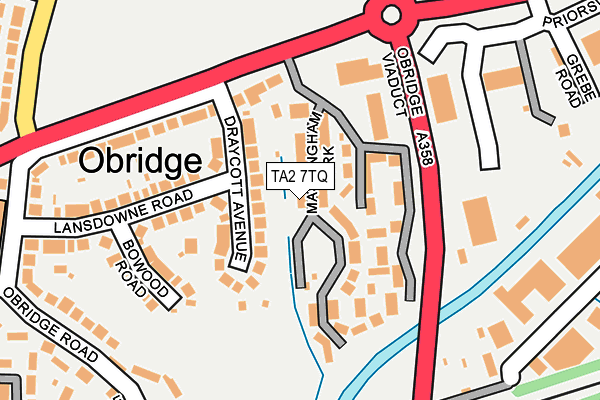 TA2 7TQ map - OS OpenMap – Local (Ordnance Survey)