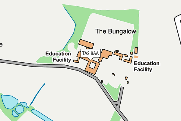 TA2 8AA map - OS OpenMap – Local (Ordnance Survey)