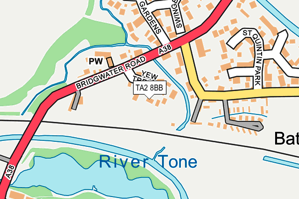 TA2 8BB map - OS OpenMap – Local (Ordnance Survey)