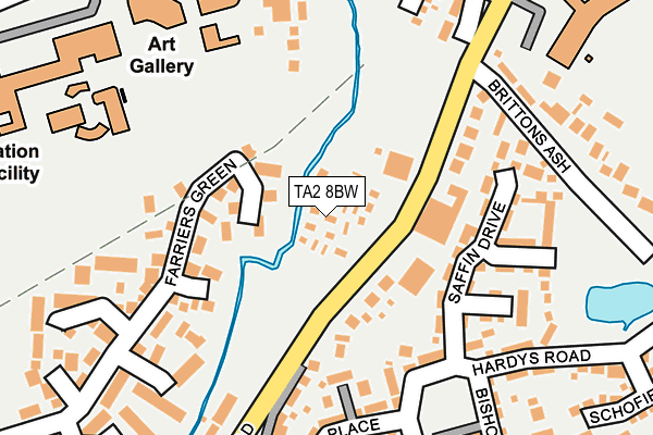TA2 8BW map - OS OpenMap – Local (Ordnance Survey)