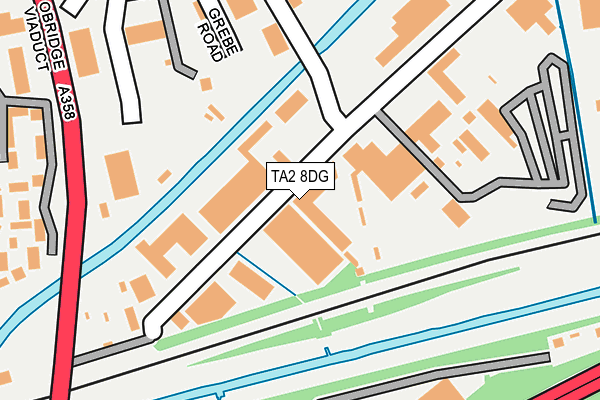 TA2 8DG map - OS OpenMap – Local (Ordnance Survey)