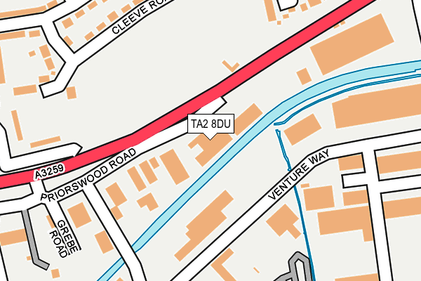 TA2 8DU map - OS OpenMap – Local (Ordnance Survey)