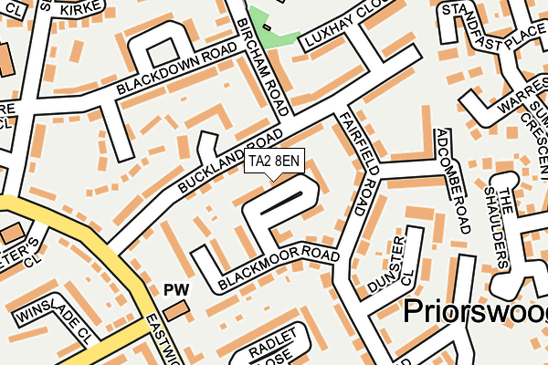 TA2 8EN map - OS OpenMap – Local (Ordnance Survey)