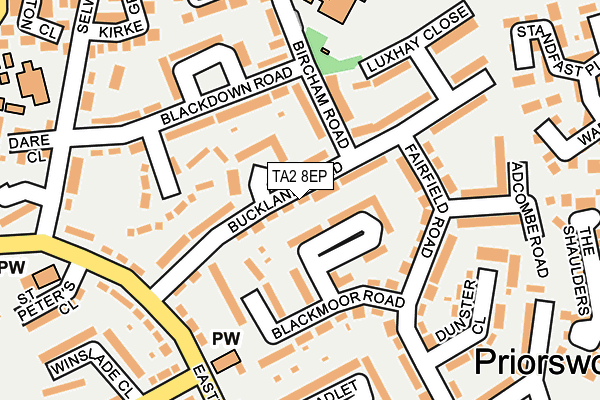 TA2 8EP map - OS OpenMap – Local (Ordnance Survey)
