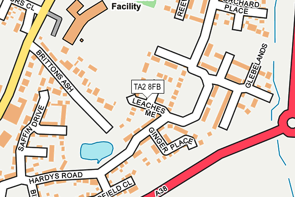 TA2 8FB map - OS OpenMap – Local (Ordnance Survey)