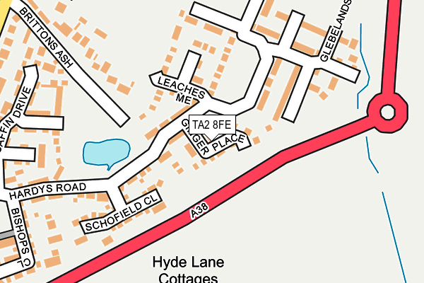 TA2 8FE map - OS OpenMap – Local (Ordnance Survey)