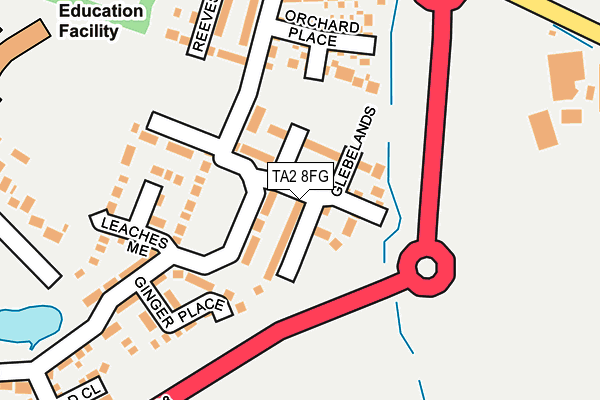 TA2 8FG map - OS OpenMap – Local (Ordnance Survey)