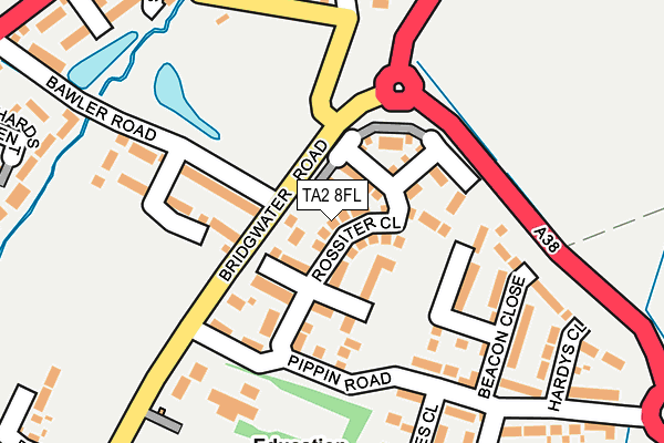 TA2 8FL map - OS OpenMap – Local (Ordnance Survey)