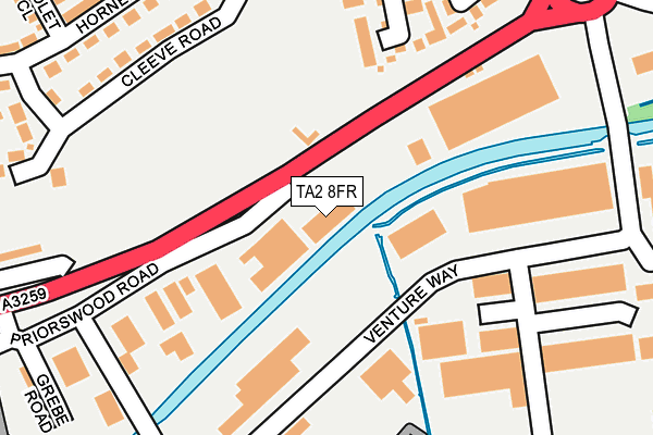 TA2 8FR map - OS OpenMap – Local (Ordnance Survey)