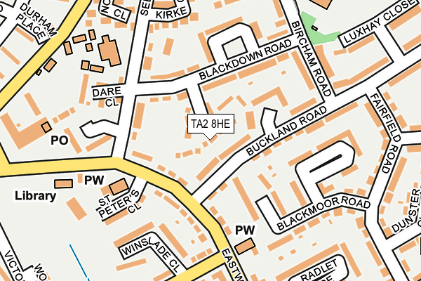 TA2 8HE map - OS OpenMap – Local (Ordnance Survey)