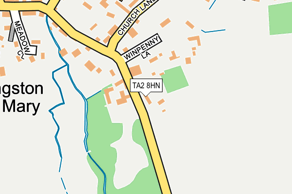 TA2 8HN map - OS OpenMap – Local (Ordnance Survey)