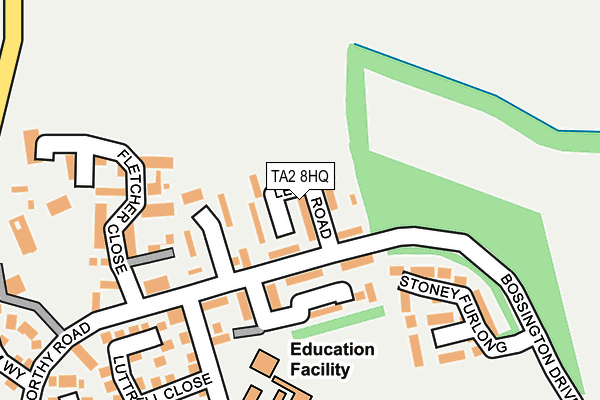 TA2 8HQ map - OS OpenMap – Local (Ordnance Survey)