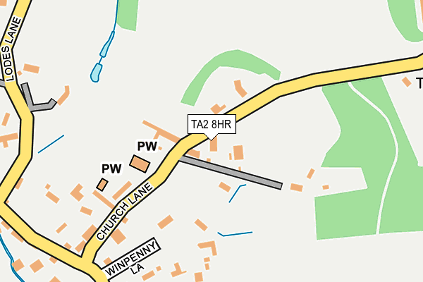TA2 8HR map - OS OpenMap – Local (Ordnance Survey)