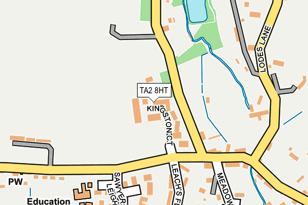 TA2 8HT map - OS OpenMap – Local (Ordnance Survey)