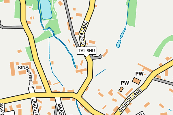 TA2 8HU map - OS OpenMap – Local (Ordnance Survey)