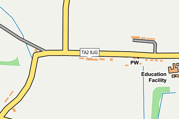 TA2 8JG map - OS OpenMap – Local (Ordnance Survey)