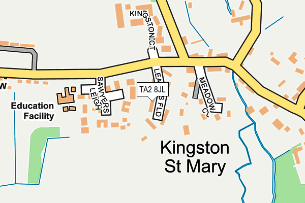 TA2 8JL map - OS OpenMap – Local (Ordnance Survey)