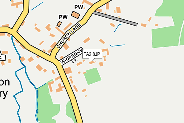 TA2 8JP map - OS OpenMap – Local (Ordnance Survey)