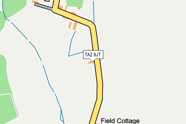 TA2 8JT map - OS OpenMap – Local (Ordnance Survey)