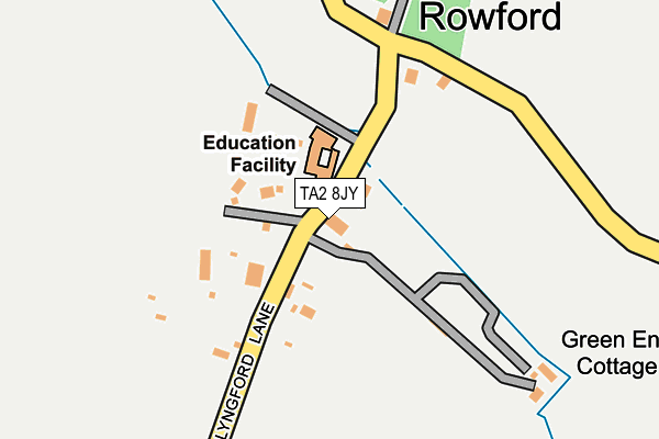 TA2 8JY map - OS OpenMap – Local (Ordnance Survey)