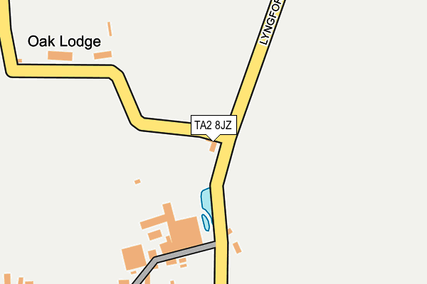 TA2 8JZ map - OS OpenMap – Local (Ordnance Survey)